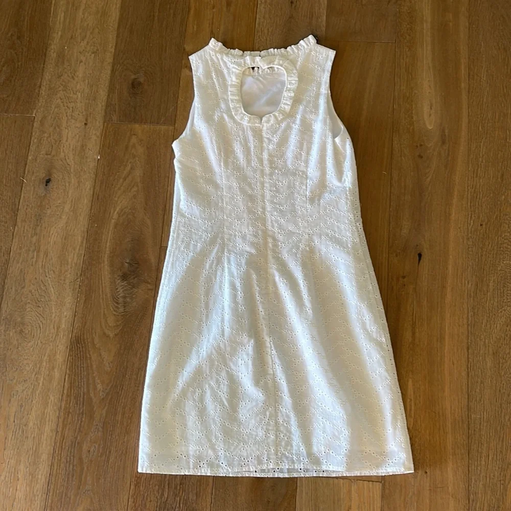 Sail To Sable White Eyelet Shift Dress - Picture 4 of 4